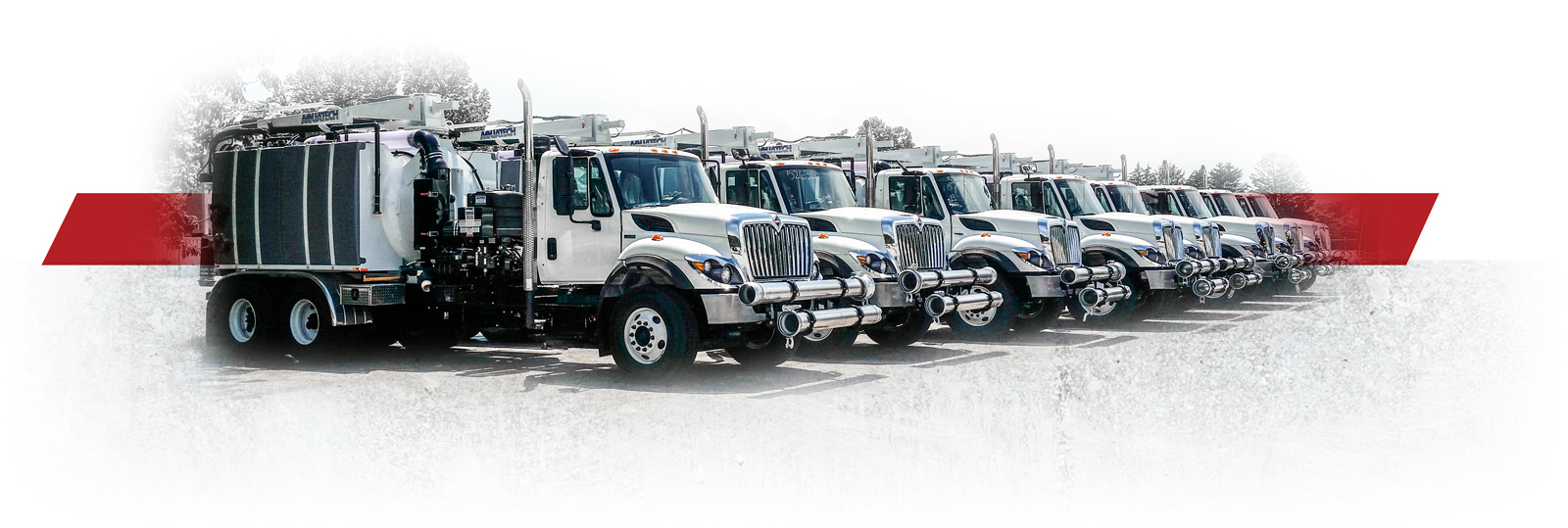 Fleet of X-Vac Hydro Excavator Trucks